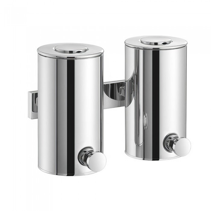 Διπλό Ντισπένσερ Επαγγελματικό Επιτοίχιο Chrome SANCO SET-91330-A03