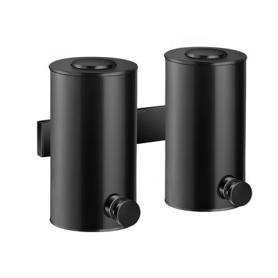 Διπλό Ντισπένσερ Επαγγελματικό Επιτοίχιο Black Mat SANCO SET-91330-116