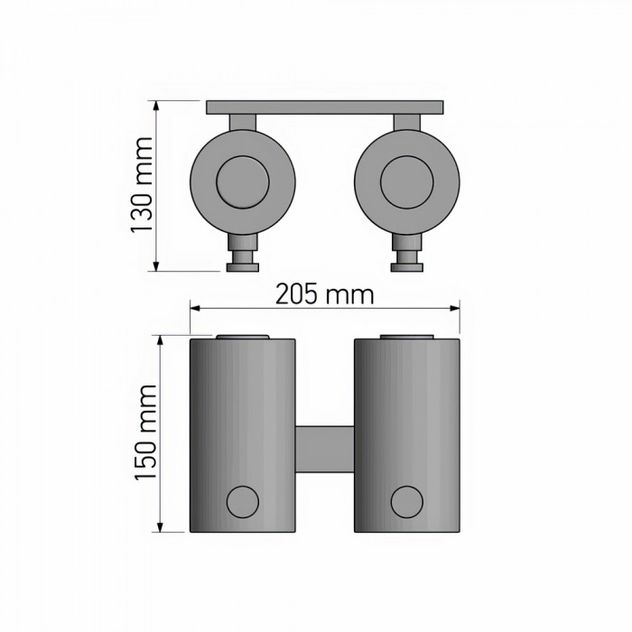 Διπλό Ντισπένσερ Επαγγελματικό Επιτοίχιο Chrome SANCO SET-91330-A03