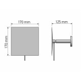 Επιτοίχιος Μεγεθυντικός Καθρέπτης Μπάνιου W17xD125xH17cm White Mat SANCO Cosmetic Mirrors MR-202-M101