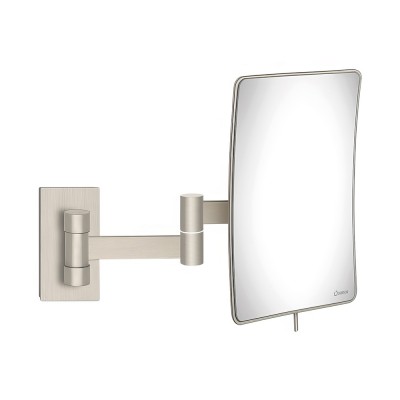 Μεγεθυντικός Καθρέπτης x3 με Διπλό Βραχίονα Ø15xD25xH21cm Brushed Nickel SANCO Cosmetic Mirrors MR-301-A73