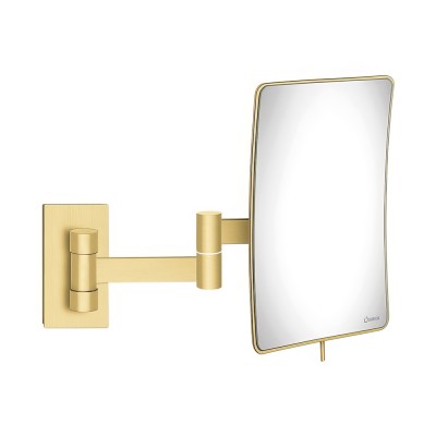 Μεγεθυντικός Καθρέπτης x3 με Διπλό Βραχίονα Ø15xD25xH21cm Brushed Brass SANCO Cosmetic Mirrors MR-301-AB12