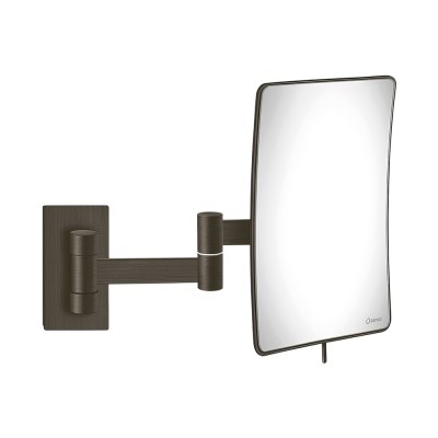 Μεγεθυντικός Καθρέπτης x3 με Διπλό Βραχίονα Ø15xD25xH21cm Dark Bronze Mat SANCO Cosmetic Mirrors MR-301-DM25