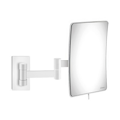 Μεγεθυντικός Καθρέπτης x3 με Διπλό Βραχίονα Ø15xD25xH21cm White Mat SANCO Cosmetic Mirrors MR-301-M101