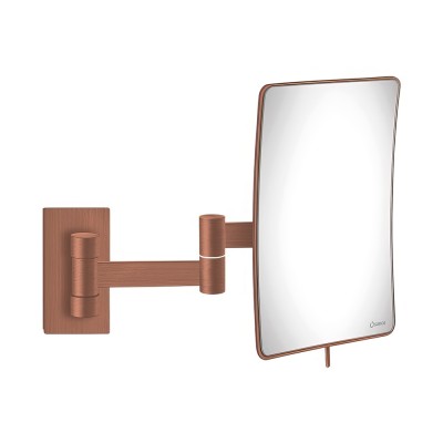 Μεγεθυντικός Καθρέπτης x3 με Διπλό Βραχίονα Ø15xD25xH21cm Old Copper Mat SANCO Cosmetic Mirrors MR-301-M26