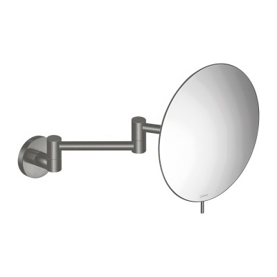 Μεγεθυντικός Καθρέπτης x3 (Διπλό Βραχίονα) Ø20xD36cm Brushed Gun Metal SANCO Cosmetic Mirrors MR-701-AB23
