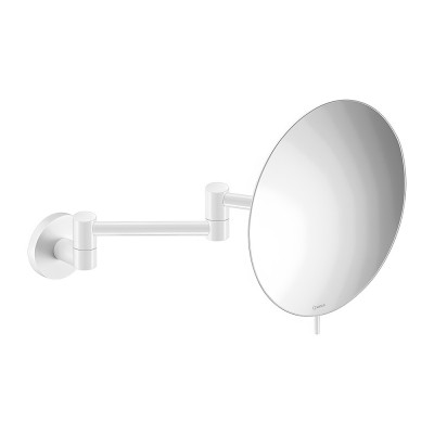 Μεγεθυντικός Καθρέπτης x3 (Διπλό Βραχίονα) Ø20xD36cm White Mat SANCO Cosmetic Mirrors MR-701-M101