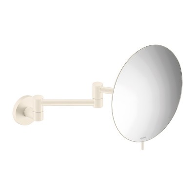 Μεγεθυντικός Καθρέπτης x3 (Διπλό Βραχίονα) Ø20xD36cm Beige Mat SANCO Cosmetic Mirrors MR-701-M102