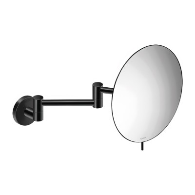 Μεγεθυντικός Καθρέπτης x3 (Διπλό Βραχίονα) Ø20xD36cm Black Mat SANCO Cosmetic Mirrors MR-701-M116