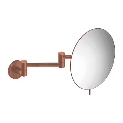 Μεγεθυντικός Καθρέπτης x3 (Διπλό Βραχίονα) Ø20xD36cm Old Copper Mat SANCO Cosmetic Mirrors MR-701-M26