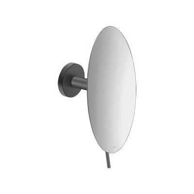 Επιτοίχιος Μεγεθυντικός Καθρέπτης Μπάνιου Ø20xD12cm Graphite Dark SANCO Cosmetic Mirrors MR-702-122