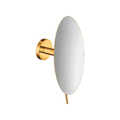 Επιτοίχιος Μεγεθυντικός Καθρέπτης x3 Ø20xD12cm Gold 24Κ SANCO Cosmetic Mirrors MR-702-A05