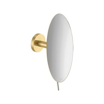 Επιτοίχιος Μεγεθυντικός Καθρέπτης x3 Ø20xD12cm Brushed Brass SANCO Cosmetic Mirrors MR-702-AB12