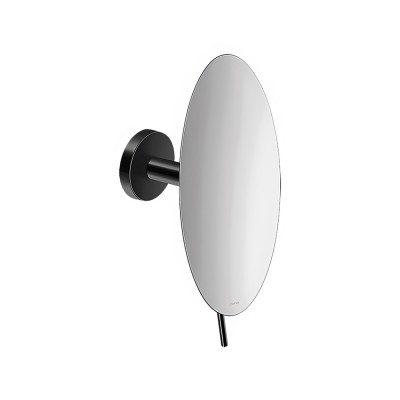 Επιτοίχιος Μεγεθυντικός Καθρέπτης Μπάνιου Ø20xD12cm Black Mat SANCO Cosmetic Mirrors MR-702-M116