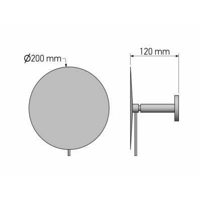 Επιτοίχιος Μεγεθυντικός Καθρέπτης x3 Ø20xD12cm Bronze Mat SANCO Cosmetic Mirrors MR-702-M25