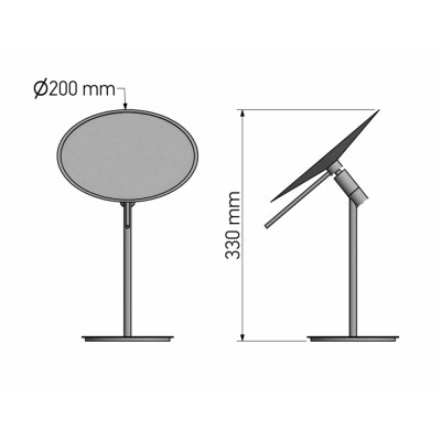 Επικαθήμενος Μεγεθυντικός Καθρέπτης x3 Ø20xD335cm Anthracite Grained SANCO Cosmetic Mirrors MR-703-M118