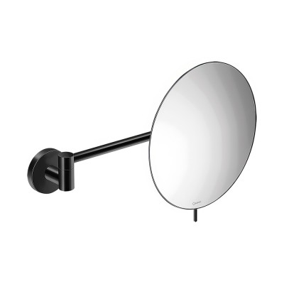 Επιτοίχιος Μεγεθυντικός Καθρέπτης Μπάνιου Ø20xD335cm Black Mat SANCO Cosmetic Mirrors MR-705-M116