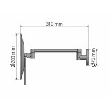 Μεγεθυντικός Καθρέπτης x3 Ø20xD335cm Brushed Gun Metal SANCO Cosmetic Mirrors MR-705-AB23