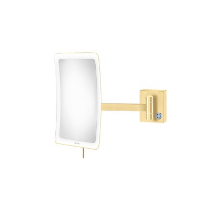 Μεγεθυντικός Καθρέπτης x3 με LED 18x275x24cm Brushed Brass SANCO Led Cosmetic Mirrors MRLED-305-AB12