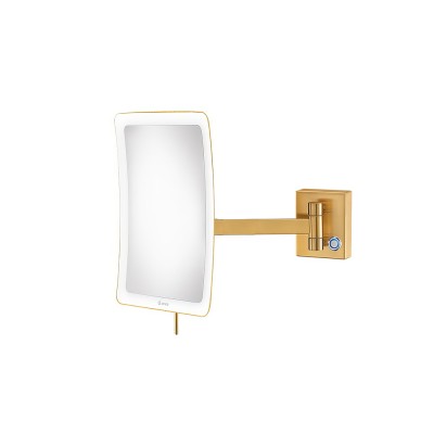 Μεγεθυντικός Καθρέπτης x3 με LED 18x275x24cm Brushed Gold 24K SANCO Led Cosmetic Mirrors MRLED-305-AB5