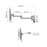 Μεγεθυντικός Καθρέπτης x3 με LED Ø20xD38cm Chrome SANCO Led Cosmetic Mirrors MRLED-701-A03