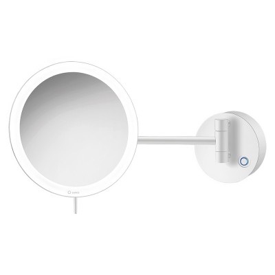 Επιτοίχιος Μεγεθυντικός Καθρέπτης Μπάνιου x3 με LED Ø20xD335cm White Mat SANCO Led Cosmetic Mirrors MRLED-705-M101