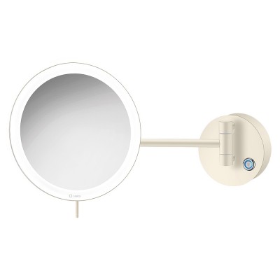 Επιτοίχιος Μεγεθυντικός Καθρέπτης Μπάνιου x3 με LED Ø20xD335cm Beige Mat SANCO Led Cosmetic Mirrors MRLED-705-M102