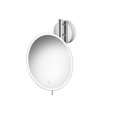 Μεγεθυντικός Καθρέπτης x5 με LED Ø25xD13xH33cm Chrome SANCO Led Cosmetic Mirrors MRLED-764-A03