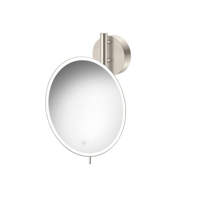 Μεγεθυντικός Καθρέπτης x5 με LED Ø25xD13xH33cm Brushed Nickel SANCO Led Cosmetic Mirrors MRLED-764-A73