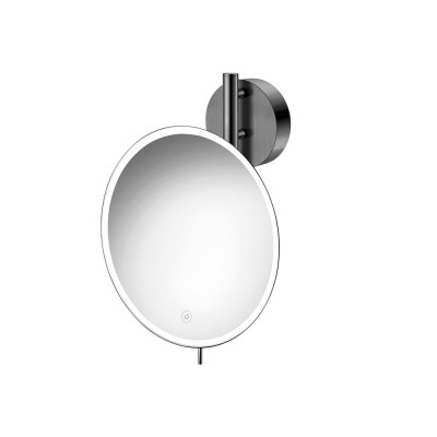Μεγεθυντικός Καθρέπτης x5 με LED Ø25xD13xH33cm Brushed Gun Metal SANCO Led Cosmetic Mirrors MRLED-764-AB23