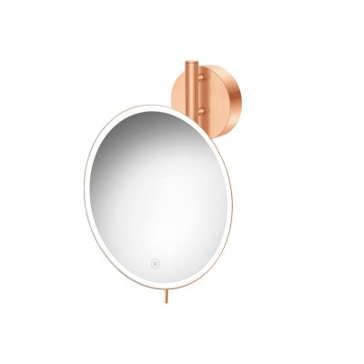 Μεγεθυντικός Καθρέπτης x5 με LED Ø25xD13xH33cm Brushed Rose Gold 24K SANCO Led Cosmetic Mirrors MRLED-764-AB6