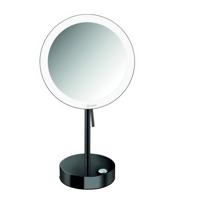 LED Επικαθήμενος Καθρέπτης Μεγεθυντικός x3 Ø20xD12xH365cm Gun Metal SANCO Led Cosmetic Mirrors MRLED-903-A23