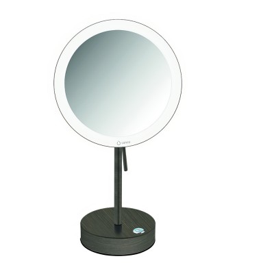 LED Επικαθήμενος Καθρέπτης Μεγεθυντικός x3 Ø20xD12xH365cm Dark Bronze Mat SANCO Led Cosmetic Mirrors MRLED-903-DM25