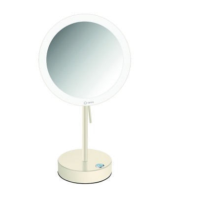 LED Επικαθήμενος Καθρέπτης Μεγεθυντικός x3 Ø20xD12xH365cm Beige Mat SANCO Led Cosmetic Mirrors MRLED-903-M102