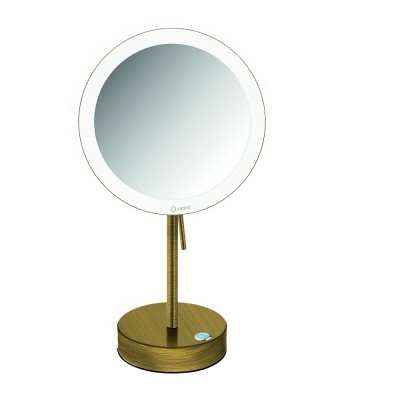 LED Επικαθήμενος Καθρέπτης Μεγεθυντικός x3 Ø20xD12xH365cm Bronze Mat SANCO Led Cosmetic Mirrors MRLED-903-M25