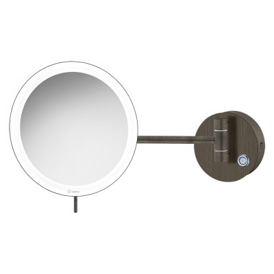 LED Καθρέπτης Μεγεθυντικός x3 με Θύρα Φόρτισης USB Charging Ø20xD335cm Dark Bronze Mat SANCO Led Cosmetic Mirrors MRLED-905-DM25