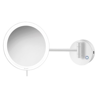 LED Καθρέπτης Μεγεθυντικός x3 με Θύρα Φόρτισης USB Charging Ø20xD335cm White Mat SANCO Led Cosmetic Mirrors MRLED-905-M101