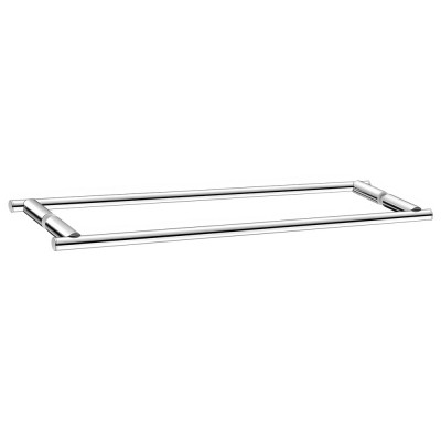 Διπλή Λαβή Πετσετοθήκης για τζάμι Chrome SANCO Glass Door Accessories SET-GL0732-A03