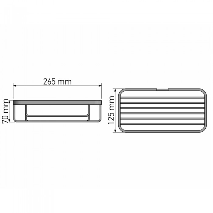 Σπογγοθήκη Παραλληλόγραμμη W26.5xD12.5xH7cm Beige Mat Sanco Shower Baskets 00003-M102