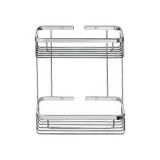 Σπογγοθήκη Διπλή Παραλληλόγραμμη W26.5xD12.5xH29cm Chrome Sanco Shower Baskets 00004-A03