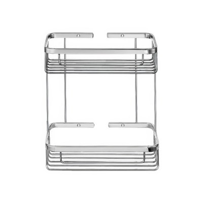 Σπογγοθήκη Διπλή Παραλληλόγραμμη W26.5xD12.5xH29cm Chrome Sanco Shower Baskets 00004-A03