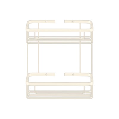 Σπογγοθήκη Διπλή Παραλληλόγραμμη W26.5xD12.5xH29cm Beige Mat Sanco Shower Baskets 00004-M102