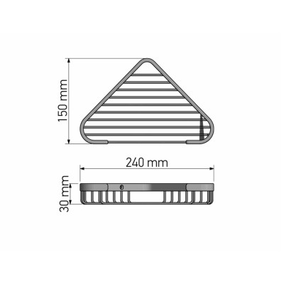 Σπογγοθήκη Γωνιακή W24xD15xH3cm Chrome Sanco Shower Baskets 00007-A03