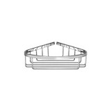 Γωνιακή Θήκη W27xD21xH7cm Chrome Sanco Shower Baskets 00008-A03