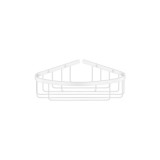 Γωνιακή Θήκη W27xD21xH7cm White Mat Sanco Shower Baskets 00008-M101