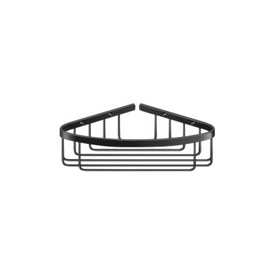 Γωνιακή Θήκη W27xD21xH7cm Black Mat Sanco Shower Baskets 00008-M116