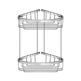 Διπλή γωνιακή Θήκη W27xD21xH29cm Chrome Sanco Shower Baskets 00009-A03