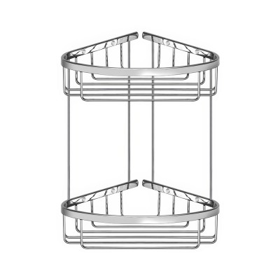 Διπλή γωνιακή Θήκη W27xD21xH29cm Chrome Sanco Shower Baskets 00009-A03