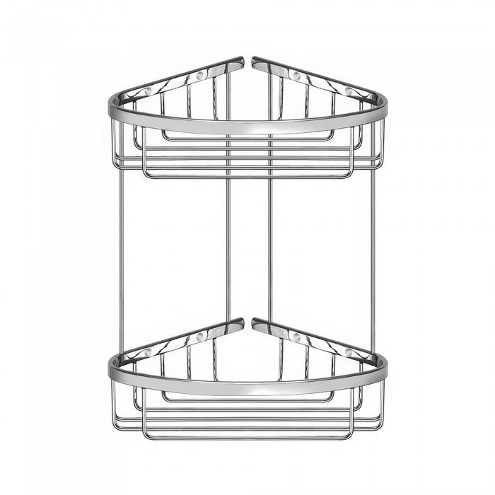 Διπλή γωνιακή Θήκη W27xD21xH29cm Chrome Sanco Shower Baskets 00009-A03