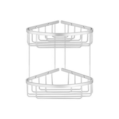Διπλή γωνιακή Θήκη W27xD21xH29cm PVD Nickel Steel Sanco Shower Baskets 00009-PVD-11BR